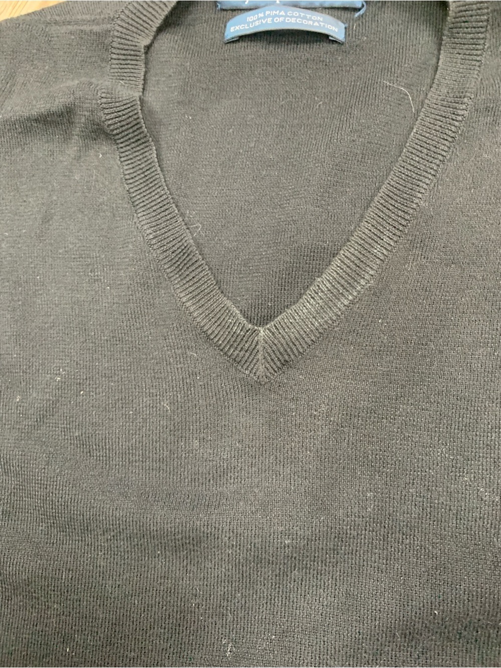 Ralph Lauren Black V-Neck Sweater with Purple Pony Logo - Picture 3 of 3